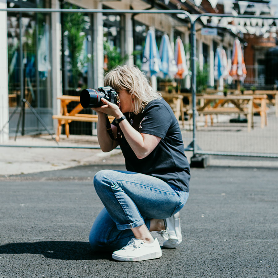 Dating Profile Photographer, Gemma Wilks taking a photo